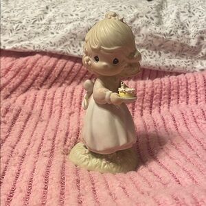 Precious Moments Ceramic Figurine - Cream and Pink